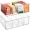 Sorbus Clear Storage Bins with 3 Dividers